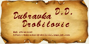 Dubravka Drobilović vizit kartica